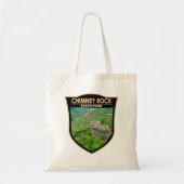 Chimney Rock State Park North Carolina Badge Tote Bag (Voorkant)