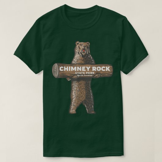 Chimney Rock State Park North Carolina Bear Vacati T-shirt (Design voorkant)