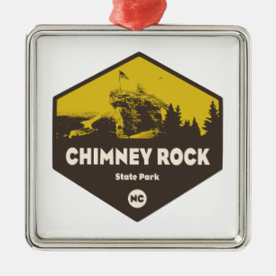 Chimney Rock State Park, North Carolina Metalen Ornament