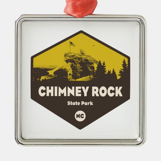 Chimney Rock State Park, North Carolina Metalen Ornament (Voorkant)