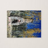 Chimney Ruin onder Herfst Aspens Legpuzzel (Horizontaal)