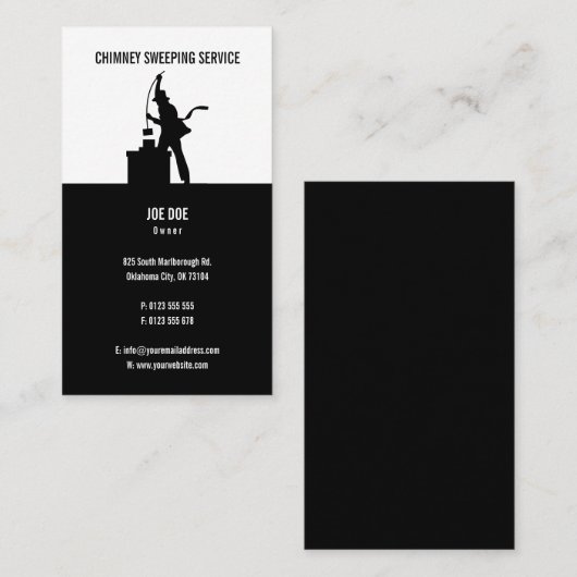 Chimney Sweep | Beroepsbeoefenaars Visitekaartje (Voorkant / Achterkant)