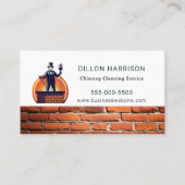 Chimney Sweep Cleaning Service Professional Visitekaartje (Voorkant)