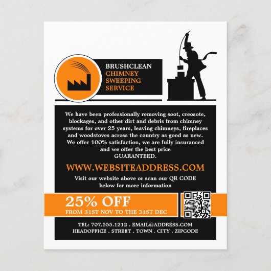 Chimney Sweep Design Chimney Sweep Service Flyer (Voorkant)