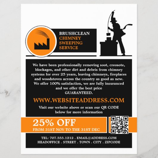 Chimney Sweep Design Chimney Sweep Service Flyer (Voorkant)