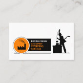 Chimney Sweep Logo Design, Chimney Sweep Visitekaartje (Voorkant)