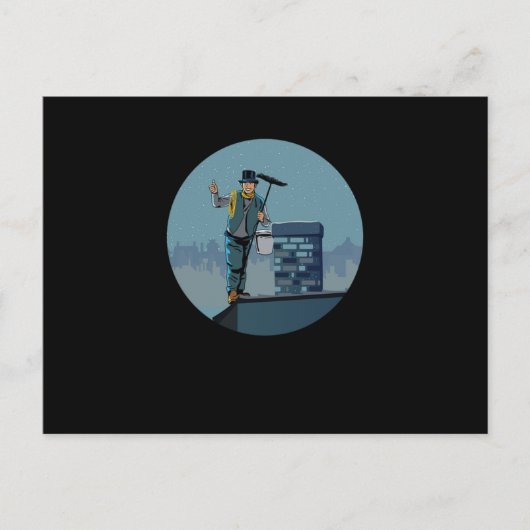 Chimney Sweep Night Sweeping Craftsman Gif Briefkaart (Voorkant)