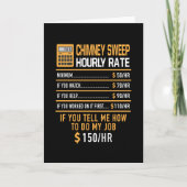 Chimney Sweep Uourly Rate Work Kaart (Voorkant)