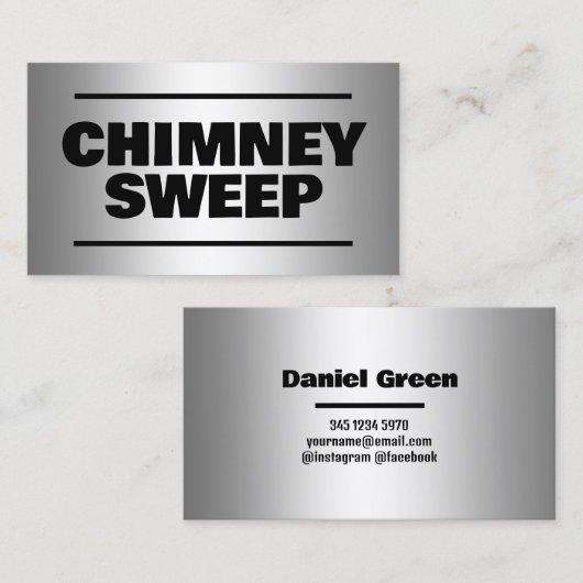 Chimney Sweep Visitekaartje (Voorkant / Achterkant)