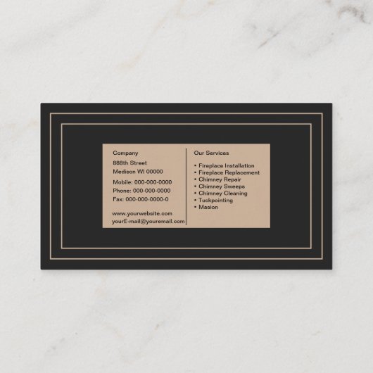 Chimney Visitekaartje (Achterkant)