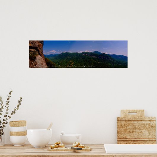 chimneyrock pano links, "Het spoor is het ding,.. Poster (Keuken)