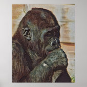 CHIMP ART POSTER (Voorkant)