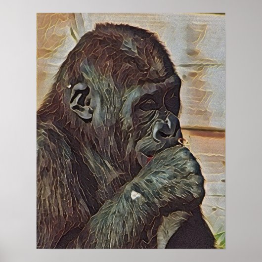 CHIMP ART POSTER (Voorkant)