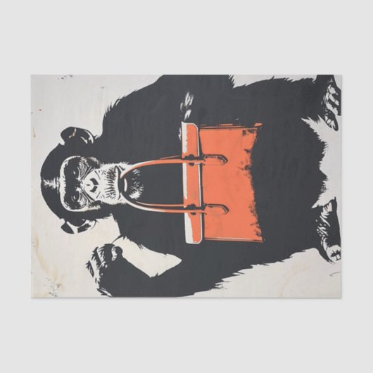 Chimp Business6 Tissuepapier (Voorkant)