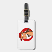 Chimp cartoon bagagelabel (Voorkant verticaal)