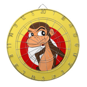 Chimp cartoon dartboard dartbord