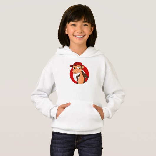 Chimp cartoon hoodie (Voorkant volledig)