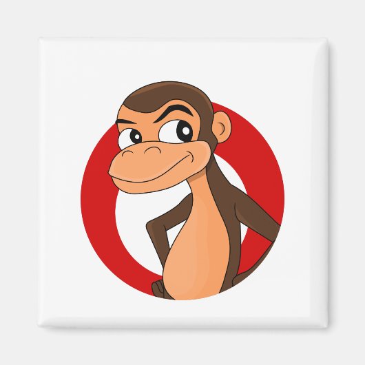 Chimp cartoon magnet (Voorkant)