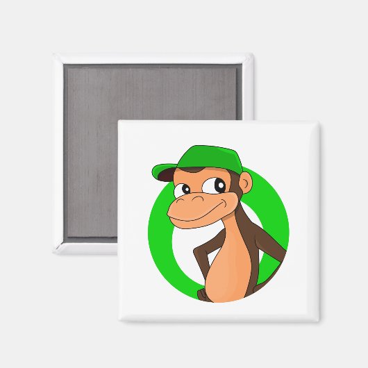Chimp cartoon magnet (Voorkant / Achterkant)