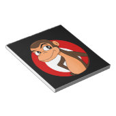 Chimp cartoon notepad notitieblok (Schuin)