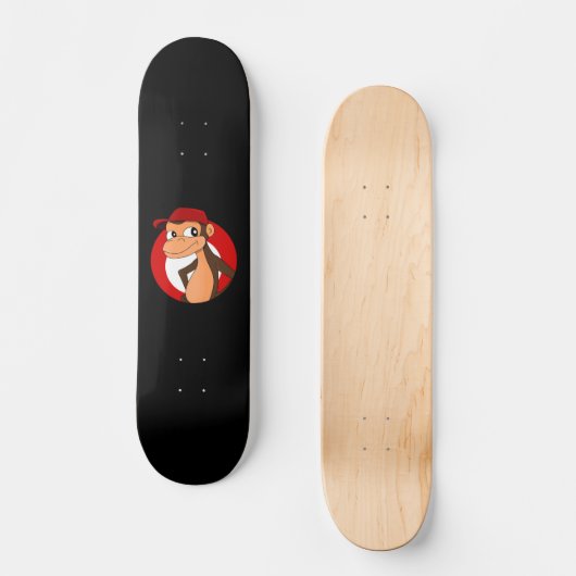 Chimp cartoon persoonlijk skateboard (Voorkant)