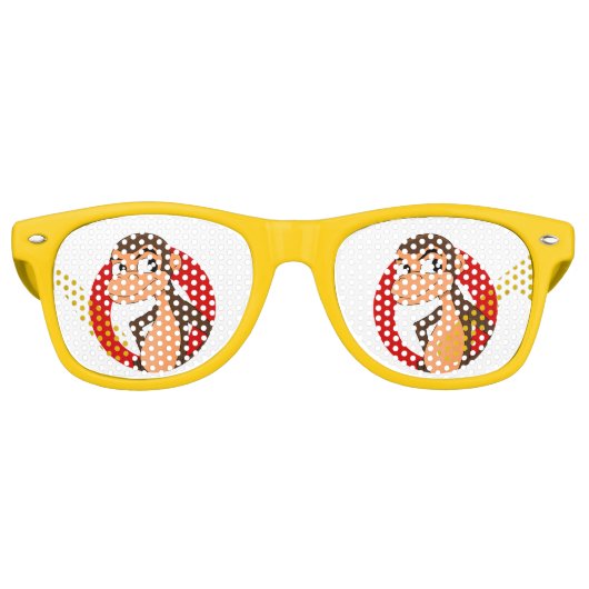 Chimp cartoon retro sunglasses retro zonnebril (Voorkant)