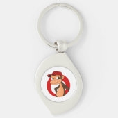 Chimp cartoon sleutelhanger (Voorkant)