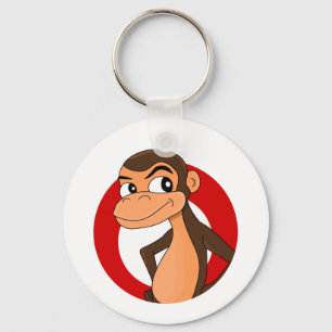 Chimp cartoon sleutelhanger