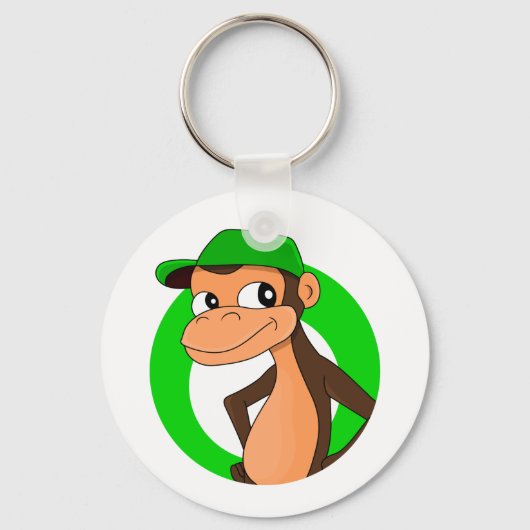 Chimp cartoon sleutelhanger (Voorkant)