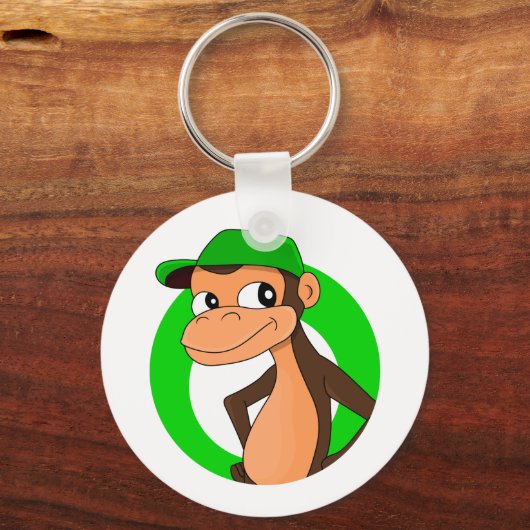 Chimp cartoon sleutelhanger (Voorkant)