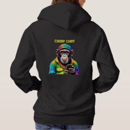 Chimp Chat-Chimpansee met een telefoon- Hoodie