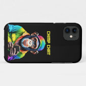 Chimp Chat-Chimpansee met telefoon- Case-Mate iPhone Case (Achterkant (horizontaal))