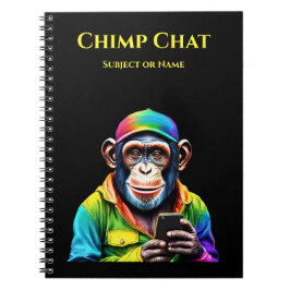 Chimp Chat-Chimpansee met telefoon- Notitieboek
