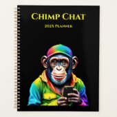 Chimp Chat-Chimpansee met telefoon- Planner (Voorkant)