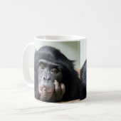 Chimp chimpansee MONKEY gezicht mok cup (Voorkant links)