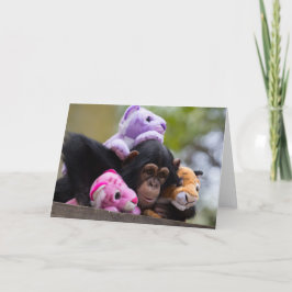 Chimp en dierenvrienden kaart