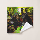 Chimp en Gorilla Cooperation 02 Bad Handdoek (Wasdoekje)