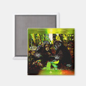 Chimp en Gorilla Cooperation 02. Magneet (Voorkant / Achterkant)