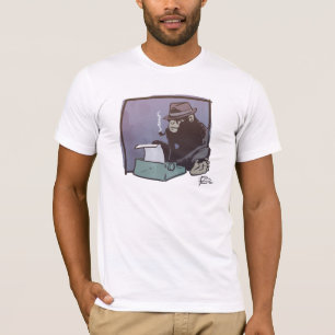 Chimp kan shirt (wit en zwart) van cruciaal belang