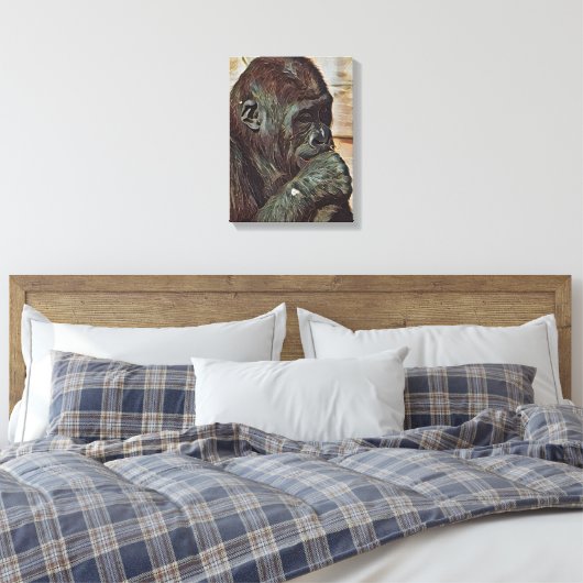 CHIMP-KUNST CANVAS AFDRUK (Insitu (Slaapkamer))