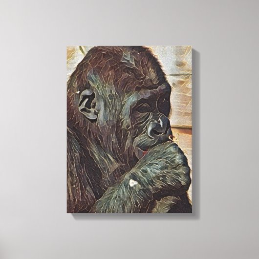 CHIMP-KUNST CANVAS AFDRUK (Voorkant)