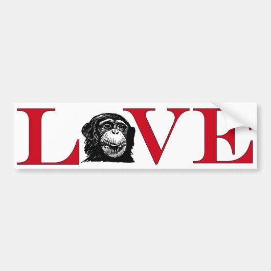 Chimp Lover Bumpersticker (Voorkant)