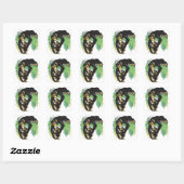 chimp met baby vierkante sticker (Vel)