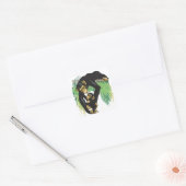 chimp met baby vierkante sticker (Envelop)