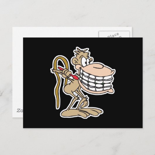 chimp met beugels briefkaart (Voorkant / Achterkant)