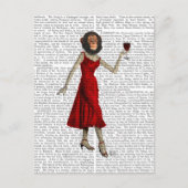 Chimp met wijn briefkaart (Voorkant)