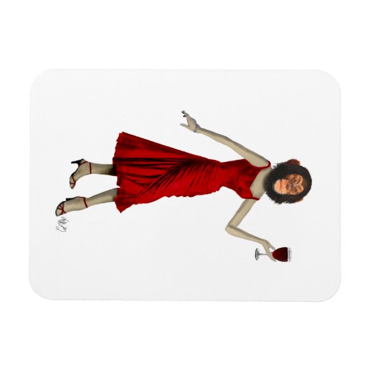 Chimp met wijn magneet (Horizontaal)