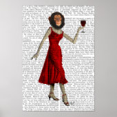 Chimp met wijn poster (Voorkant)