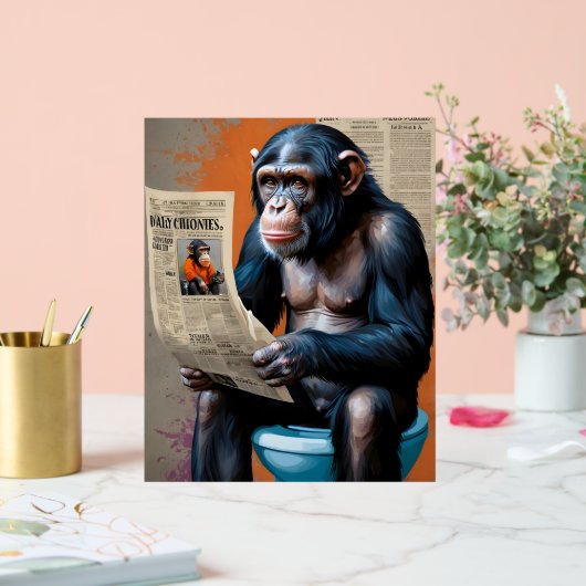 Chimp on the Throne – Royal Pop Art met Strikin Acryl Bord (Huwelijk)