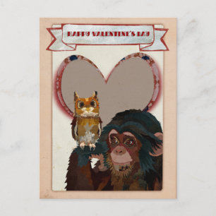 CHIMP & OWL VALENTIJNS Briefkaart
